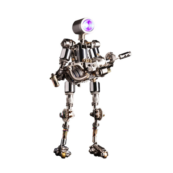 Arcynix Mostarle Terminator M 3D Metal Puzzle, Arcynix Diy Mechanical Robot Model Kit, Sci-Fi Design Led Light Feature Unique For Adults & Teenager (Purple)