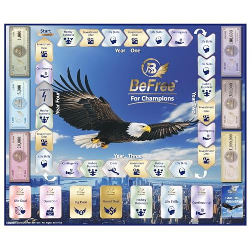 Be For Champions – Financial Literacy Board Game For Adults & Teens (14+), Money & Risk Management, Investing & Cash Flow, Achieve Life Goals Fun Strategy Family Game