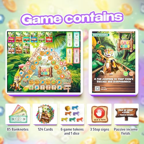Be For Kids – Fun Money & Financial Literacy Board Game Teach Kids Smart Money Skills, Investing & Saving Educational Strategy Game For Ages 7+ Great For Family Game Night & Cash Flow Learn