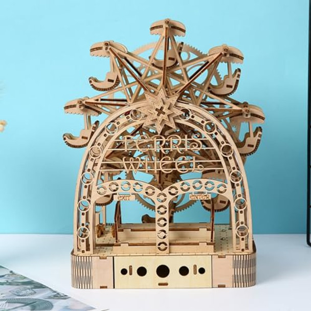 Bennama 3D Wooden Puzzles Hand-Cranked Ferris Wheel Model Kits, Brainteaser And Puzzle For Christmas/Birthday,S For Adults And Teens To Build Combination Bennama 3D Wooden Puzzles Hand-Cranked Ferris Wheel Model Kits, Brainteaser And Puzzle For Christmas/Birthday,S For Adults And Teens To Build Combination