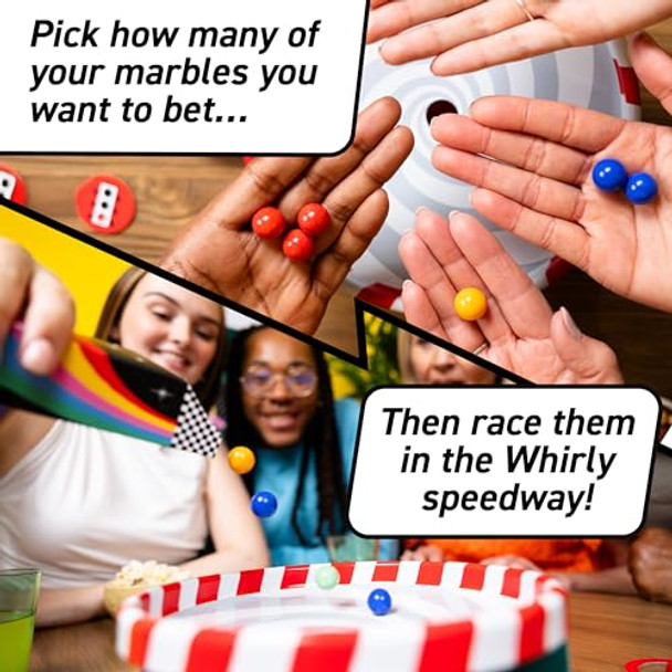 Big Potato Whirly Derby: The All Action Marble Racing Game Family Board Game, For 2-6 Players, Age 8+