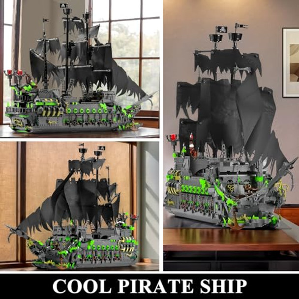 Bng Pirate Ship Building Toys For Adults,Ghost Ship Flying Dutchman Model Boat Toys,Adult,Home Office Decor Building Block,S For Boys 14+(1994Pcs) Bng Pirate Ship Building Toys For Adults,Ghost Ship Flying Dutchman Model Boat Toys,Adult,Home Office Decor Building Block,S For Boys 14+(1994Pcs)
