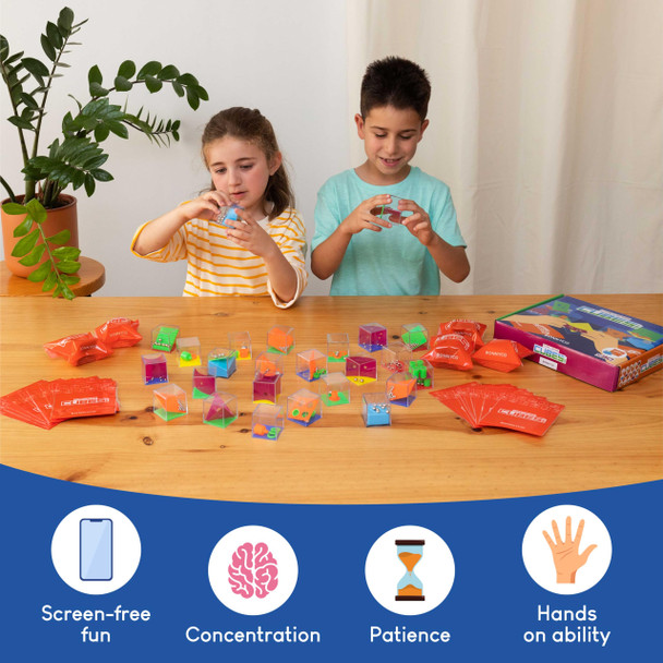 Bonnyco Brain Teaser Puzzles Cubes Kids Party Favors Pack 30 Pinata Goodie Bags Stuffers For Kids 3-5 4-8, S For Birthday Party Mini Puzzle Games, Classroom Prizes Rewards Stocking