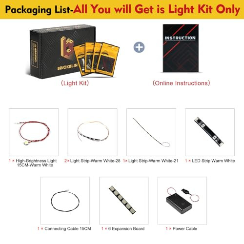 Brickbling Led Light Compatible With Lego Leonardo Da Vinci'S Flying Machine 10363 - Lights Only, Not Come With Model