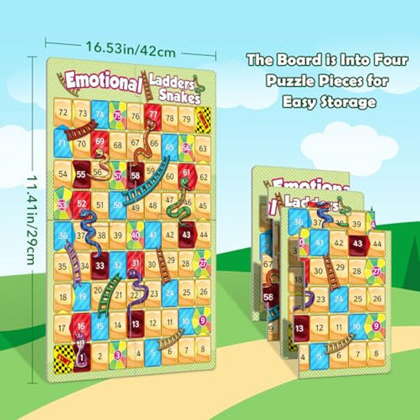 Broytain Emotional Board Games For Kids,Ladders And Snakes Board Game,Learning Resources,Social Skills Emotional Regulation Toys For Toddlers,Classroom Travel Indoor Outdoor Family Games Broytain Emotional Board Games For Kids,Ladders And Snakes Board Game,Learning Resources,Social Skills Emotional Regulation Toys For Toddlers,Classroom Travel Indoor Outdoor Family Games