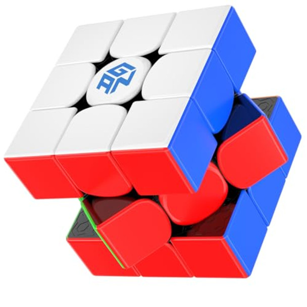 Bukefuno Gan 15 Black Uv 3X3 Magnetic Magic Cube Speed Puzzle Gan15 Black Uv 3X3 Stickerless Magic Gan15 3X3X3 Gans Cubes(Black Kernel Uv Coated)