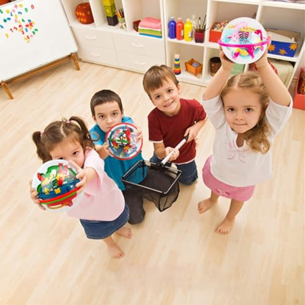 Carlerait Maze Ball, 3D Interactive Maze Sphere Game (18Cm,7.1’’) With 138 Obstacles Labyrinth Puzzle Ball Kids Education Toys Magical Brain Teasers Boy S