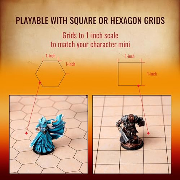 Da Vinci'S Room Da Vinci'S Room 2-In-1 Dnd Battle Map And 4 Foot Rubber Game Mat 48X36 Inches With Dry Erase Square Or Hex Grid - Dnd Battle Mat, D&D Map For D&D, Board Games, Ttrpgs And Other Tabletop Games Da Vinci'S Room Da Vinci'S Room 2-In-1 Dnd Battle Map And 4 Foot Rubber Game Mat 48X36 Inches With Dry Erase Square Or Hex Grid - Dnd Battle Mat, D&D Map For D&D, Board Games, Ttrpgs And Other Tabletop Games
