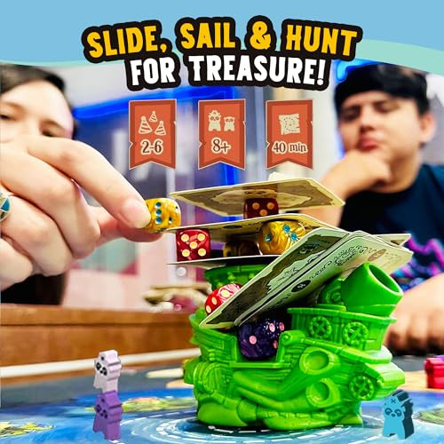 Draco Studios Party Panda Pirates – Toddler And Kids Games, Dice And Strategy Board Games For Adults, Treasure Hunt Toys For 8 Year Old Boys, 8 Year Old Boy , Fun Family Game Night Adventure Play
