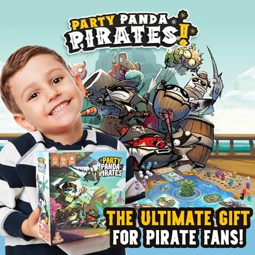 Draco Studios Party Panda Pirates – Toddler And Kids Games, Dice And Strategy Board Games For Adults, Treasure Hunt Toys For 8 Year Old Boys, 8 Year Old Boy , Fun Family Game Night Adventure Play