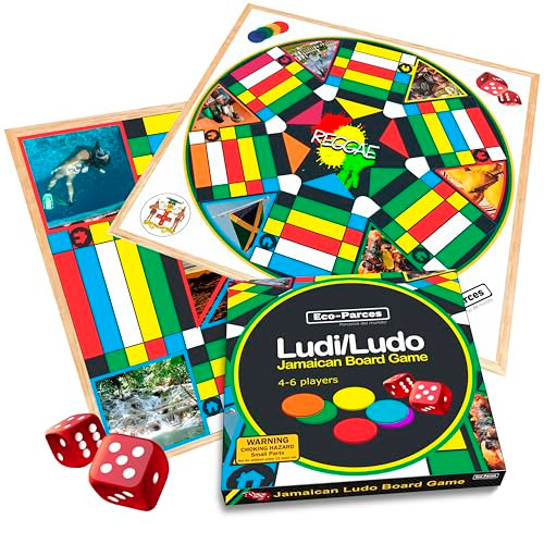 Eco-Parces Jamaican Ludo Board Game 6 And 4 Players Foldable To Travel Ludi Board Jamaican S Loodi Loodie Ludy Night Family Games Products For Adults Parcheesi Parchis