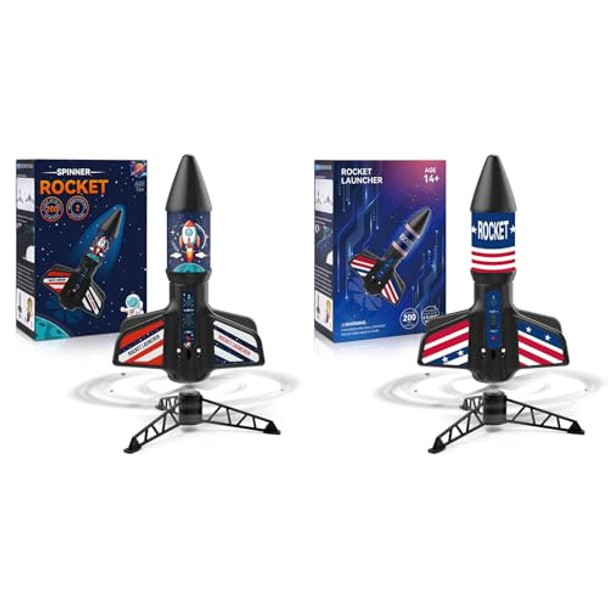 Eieymct Rocket Launcher For Kids - Self-Launching 200 Ft Motorized Air Rocket Toy, Flying Kids' Play Rocket With Launch Set, Outdoor Electric Rocket Toys Eieymct Rocket Launcher For Kids - Self-Launching 200 Ft Motorized Air Rocket Toy, Flying Kids' Play Rocket With Launch Set, Outdoor Electric Rocket Toys