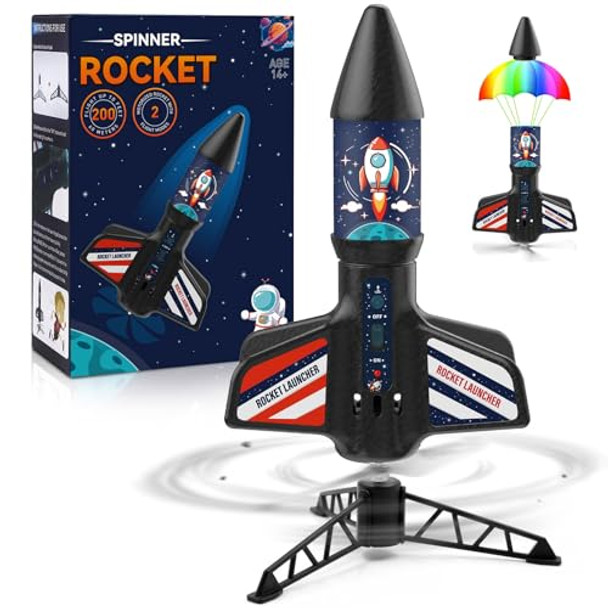 Eieymct Rocket Launcher For Kids - Self-Launching 200 Ft Motorized Air Rocket Toy, Flying Kids' Play Rocket With Launch Set, Outdoor Electric Rocket Toys Eieymct Rocket Launcher For Kids - Self-Launching 200 Ft Motorized Air Rocket Toy, Flying Kids' Play Rocket With Launch Set, Outdoor Electric Rocket Toys