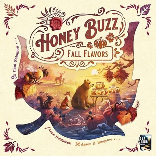 Elf Creek Games Honey Buzz Fall Flavors Standard Edition - Strategic Worker Placement Board Game Expansion Autumn-Themed Add-On For 1-4 Players, Ages 10+