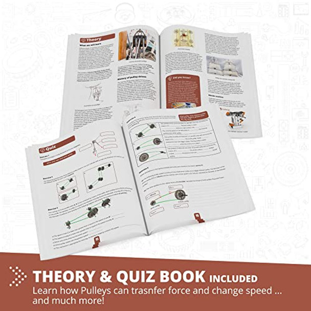 Engino Stem Toys, Pulley Drives Building Toys For Kids 9+, Educational Set, Creative For Boys & Girls, Stem Engineering Kit, Play & Learn (8 Building Model Options)