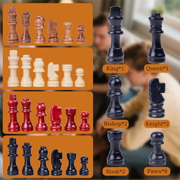 Extguds 3 Or 4 Player Wooden Chess Board Game Set, Chess Game,Iq Game, A Chessboard With Marked Chess Pieces' Positions, A For Chess Enthusiasts Extguds 3 Or 4 Player Wooden Chess Board Game Set, Chess Game,Iq Game, A Chessboard With Marked Chess Pieces' Positions, A For Chess Enthusiasts