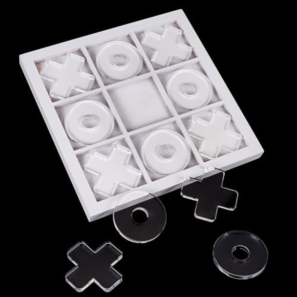 Fingerinspire Acrylic Tic Tac Toe Wood Board 10X10X0.8Inch Wood Tray With Clear Xo Acrylic Tic Tac Toe Chess Pieces Wood Board Game Classic Coffee Table Decor Decorative Wooden Travel Game For Family Fingerinspire Acrylic Tic Tac Toe Wood Board 10X10X0.8Inch Wood Tray With Clear Xo Acrylic Tic Tac Toe Chess Pieces Wood Board Game Classic Coffee Table Decor Decorative Wooden Travel Game For Family