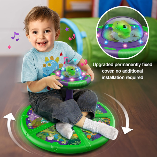 Flooyes Flooyes Dinosaur Sit And Spin Toys For Toddlers Boys 1 2 3 Years Old, Birthday For Boys Age 2-4 With Led Lights And Music, 360° Spin Flooyes Flooyes Dinosaur Sit And Spin Toys For Toddlers Boys 1 2 3 Years Old, Birthday For Boys Age 2-4 With Led Lights And Music, 360° Spin