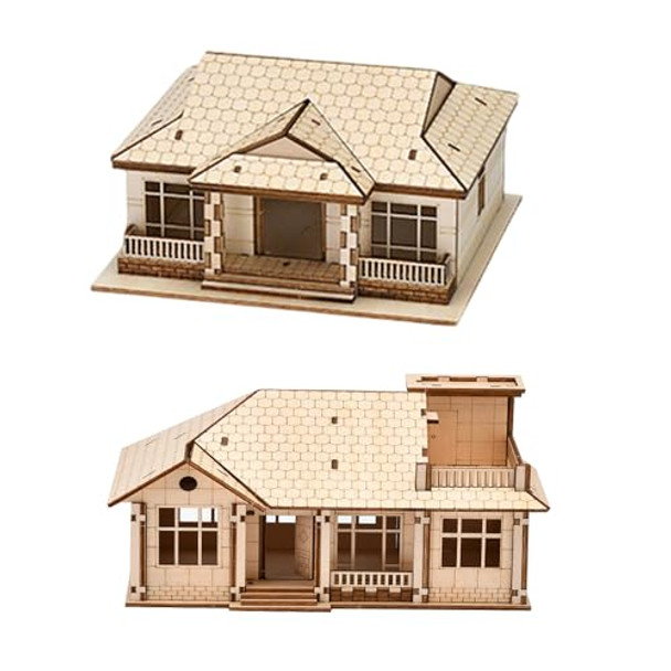 Fokkah 3D Puzzles For Adults,Modern Villa Wooden Model Kits, On Birthday Christmas 3D Puzzle Wooden Fokkah 3D Puzzles For Adults,Modern Villa Wooden Model Kits, On Birthday Christmas 3D Puzzle Wooden