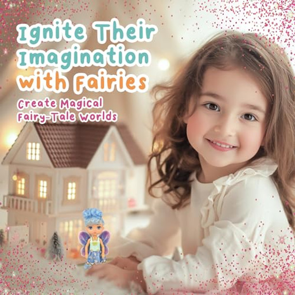 Forest & Twelfth Set Of 4 Mini Fairy Figures – 5.75” Cute Princess Toys With Wings & Hair Accessories, Magical Fantasy Set For Girls Ages 3+, Small Pretend Play Characters & Pack