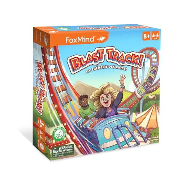 Foxmind Games: Blast Track – A Cooperative Rollercoaster Adventure For Friends And Family, Perfect For Board Gamers, Family Game Night. Ages 8+, 2-6 Players, 30 Minutes