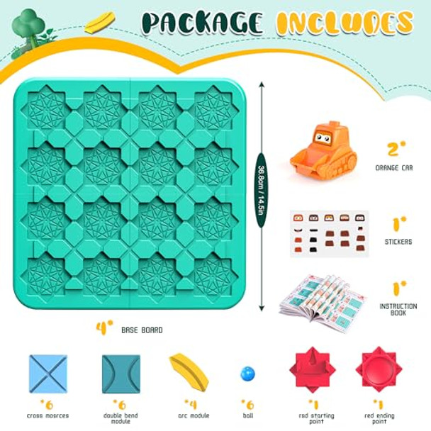 Fygurso Stem Board Games, Puzzle Logical Builder Kids Toys, Preschool Montessori Brain Teasers Birthday S For Kids 4-8 Years Old