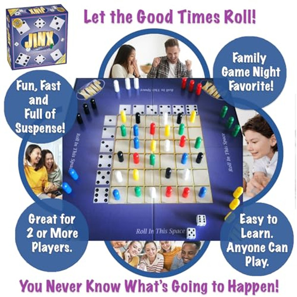 Game Development Group Jinx - Fast And Fun Board Game Of Chance Where The Luck Of The Roll Determines Your Fate - Game Night Fun For Family & Adults