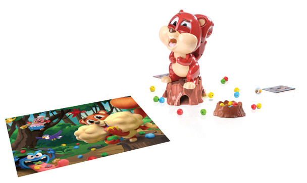 Goliath Chompin' Charlie Game - Feed The Squirrel Acorns And Race To Collect Them When They Scatter - Includes 24-Piece Puzzle By Goliath