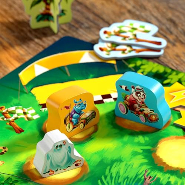 Haba Bamboo Rally Cup - Hype In The Jungle: Board Games For Kids 6-8, Fast-Paced Car Racing Games & Strategy Board Games, Made In Germany