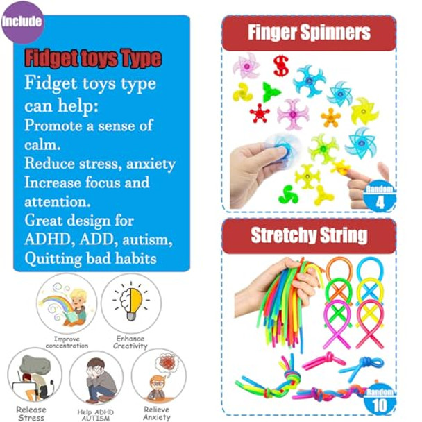 Haicoro 112 Pcs Pop Party Favors Toys For Kids,Premium Pop Fidget Toys For All Ages Kids,Assortment Pinata Stuffers,Classroom Prizes,Prize Box Toys,Goody Bag Fillers,Carnival Prizes For Boys And Girls 4-10