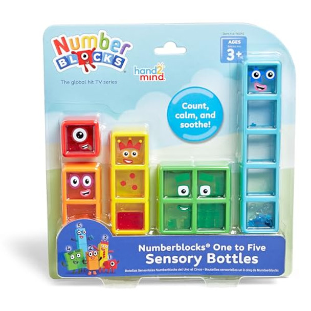 Hand2Mind Hand2Mind Numberblocks One To Five Sensory Bottles, Numbers For Toddlers, Counting Toys, Calming Sensory Fidget Toys, Calm Down Corner Supplies, Social Emotional Learning, Birthday S For Kids