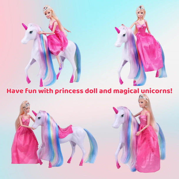 Hapitoiz Princess Doll And Magic Light Unicorn Playset, Princess Unicorn Horse Toys S For Girls Kids Aged 3 4 5 6, Present For Christmas, Birthday Hapitoiz Princess Doll And Magic Light Unicorn Playset, Princess Unicorn Horse Toys S For Girls Kids Aged 3 4 5 6, Present For Christmas, Birthday