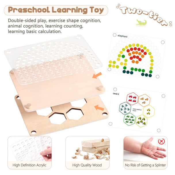 Ibwaae Wooden Peg Board Beads Game Color Matching Toys For Toddlers Counting Toy For Preschoolers Learning Montessori Toys Fine Motor Math For Girls And Boys Ibwaae Wooden Peg Board Beads Game Color Matching Toys For Toddlers Counting Toy For Preschoolers Learning Montessori Toys Fine Motor Math For Girls And Boys