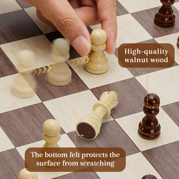 Innosky Magnetic Chess Sets For Kids & Adults, 15-Inch Wooden Chess Board With Pieces, Travel Portable Chess Set With Storage Box, Magnetic Chess Game For Beginner Pofessionals, 2 Extra Queens Innosky Magnetic Chess Sets For Kids & Adults, 15-Inch Wooden Chess Board With Pieces, Travel Portable Chess Set With Storage Box, Magnetic Chess Game For Beginner Pofessionals, 2 Extra Queens