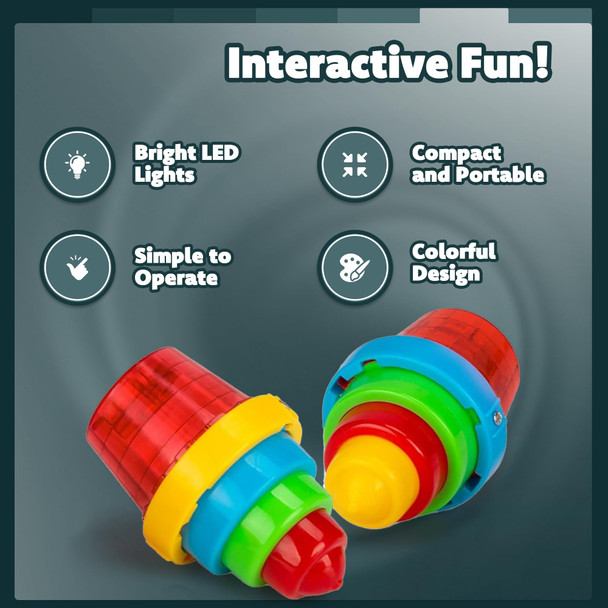 Ipidipi Toys Spineez Light Up Spinning Tops – 12-Pack Led Spinner Toys For Kids – Ideal Birthday Party Favors, Goodie Bag Stuffers, School Prizes, Classroom Rewards For Boys & Girls – Blue Ipidipi Toys Spineez Light Up Spinning Tops – 12-Pack Led Spinner Toys For Kids – Ideal Birthday Party Favors, Goodie Bag Stuffers, School Prizes, Classroom Rewards For Boys & Girls – Blue