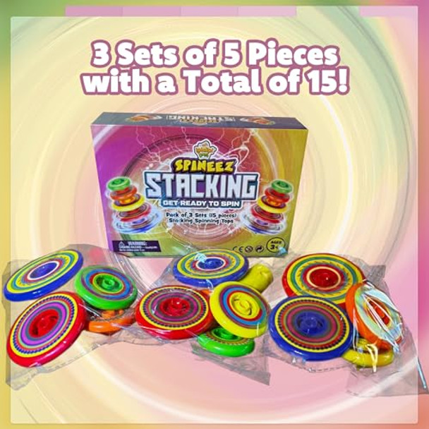 Ipidipi Toys Spineez Stacking Spinning Tops For Kids – Set Of 3, 15-Piece Ufo Spinner Toys – Ideal Birthday Party Favors, Goodie Bag Stuffers, School Prizes, Classroom Rewards For Boys & Girls Ipidipi Toys Spineez Stacking Spinning Tops For Kids – Set Of 3, 15-Piece Ufo Spinner Toys – Ideal Birthday Party Favors, Goodie Bag Stuffers, School Prizes, Classroom Rewards For Boys & Girls