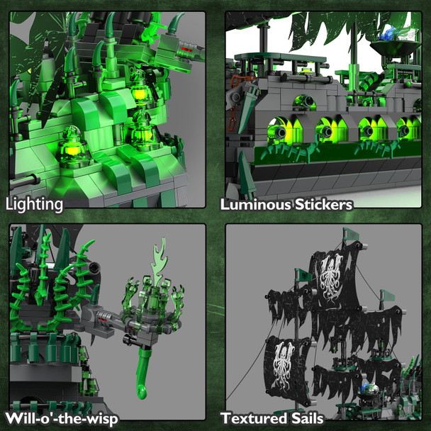 Jmbricklayer Pirate Ship Building Toys With Lights, Ghost Ship Flying Dutchman Model Boat 40001, Toy Building Set For Adults, Halloween Decor Christmas Birthday S For Boys Girls 14+ Jmbricklayer Pirate Ship Building Toys With Lights, Ghost Ship Flying Dutchman Model Boat 40001, Toy Building Set For Adults, Halloween Decor Christmas Birthday S For Boys Girls 14+