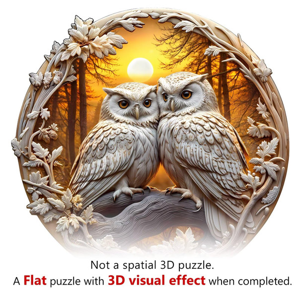 Jollitot Wooden Puzzles For Adults, 3D Owl Puzzles 300 Pieces, Unique Animal Shaped Wood Challenging Jigsaw Puzzles S For Adults, 13.4X13.4In Jollitot Wooden Puzzles For Adults, 3D Owl Puzzles 300 Pieces, Unique Animal Shaped Wood Challenging Jigsaw Puzzles S For Adults, 13.4X13.4In
