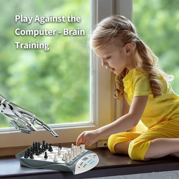 Jwschessun Talking Chess Master Electronic Chess Set - Electronic Chess Board With Voice Teaching System - Kids Learning Trainer - 32 Levels 2000 Elo Computer Chess Game With Sensor Chess Board Magnetic Pieces Jwschessun Talking Chess Master Electronic Chess Set - Electronic Chess Board With Voice Teaching System - Kids Learning Trainer - 32 Levels 2000 Elo Computer Chess Game With Sensor Chess Board Magnetic Pieces