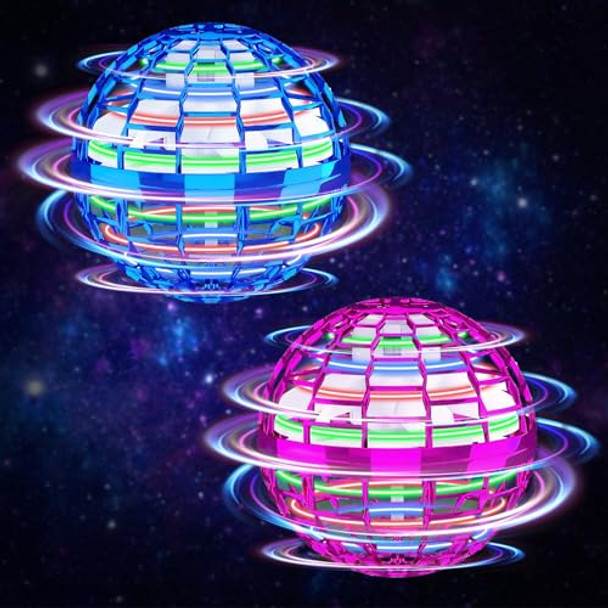 Kiytarboo Flying Orb Ball Toy, 2Pcs Galaxy Ball Cosmic Globe Boomerang Hover Ball Fidget Spinner, Hand Controlled Mini Drone, Cool Toys S For 6 7 8 9 10+ Year Old Boys Girls Outdoor Toys (Blue+Purple) Kiytarboo Flying Orb Ball Toy, 2Pcs Galaxy Ball Cosmic Globe Boomerang Hover Ball Fidget Spinner, Hand Controlled Mini Drone, Cool Toys S For 6 7 8 9 10+ Year Old Boys Girls Outdoor Toys (Blue+Purple)