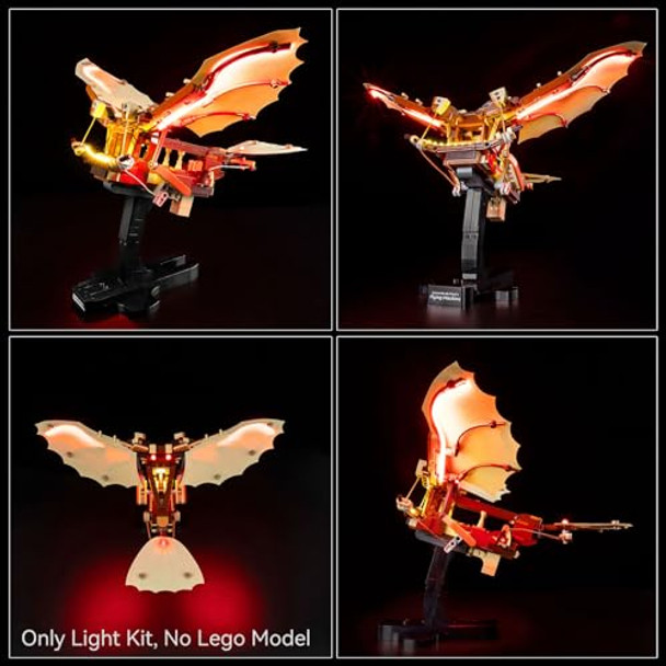 Kyglaring Led Lighting Kit For Lego Leonardo Da Vinci'S Flying Machine Model Set, Compatible With Lego 10363, Brick Set Not Included Kyglaring Led Lighting Kit For Lego Leonardo Da Vinci'S Flying Machine Model Set, Compatible With Lego 10363, Brick Set Not Included