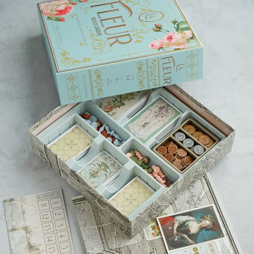 La Fleur Rococo Gardens La Fleur Board Game Family Board Game Rococo Garden Building For Plant Lovers Beautiful Historic Artwork Ages 8+ For 1-4 Players Easy To Learn