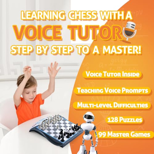 Leafitoys Talking Chess Master Electronic Chess Set With 2000 Elo Rating, Great For Brain Strategy Training, Strong Magnetic Chess Computer Game, 1-2 Player, Ideal Learning For Kids Teenagers Leafitoys Talking Chess Master Electronic Chess Set With 2000 Elo Rating, Great For Brain Strategy Training, Strong Magnetic Chess Computer Game, 1-2 Player, Ideal Learning For Kids Teenagers