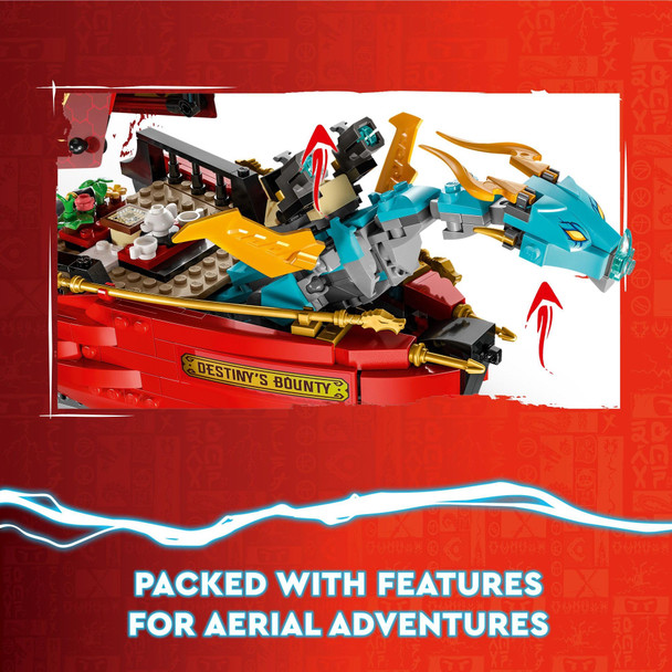 Lego Ninjago Destiny’S Bounty – Race Against Time 71797 Building Toy Features A Ninja Airship, 2 Dragons And 6 Minifigures, For Boys And Girls Ages 9+ Who Love Ninjas And Dragons
