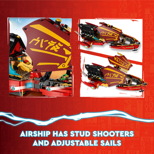 Lego Ninjago Destiny’S Bounty – Race Against Time 71797 Building Toy Features A Ninja Airship, 2 Dragons And 6 Minifigures, For Boys And Girls Ages 9+ Who Love Ninjas And Dragons
