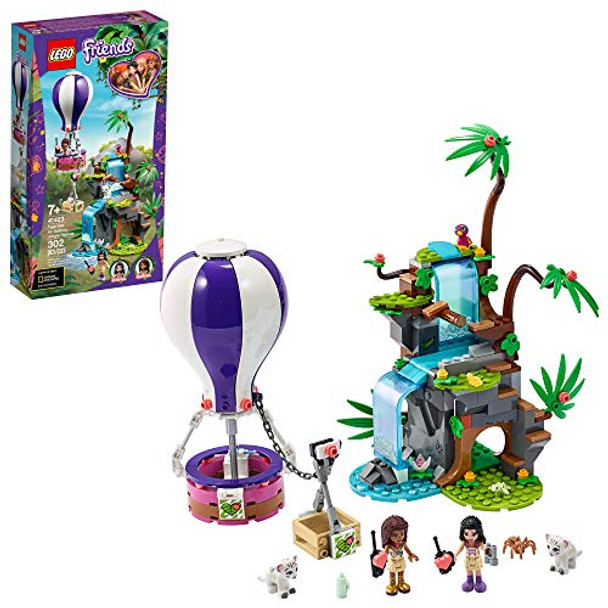 Lego Friends Tiger Hot Air Balloon Jungle Rescue 41423 Friends Adventure Set Features A Toy Hot Air Balloon Friends Buildable Figures For Hours Of Creative Fun (302 Pieces)
