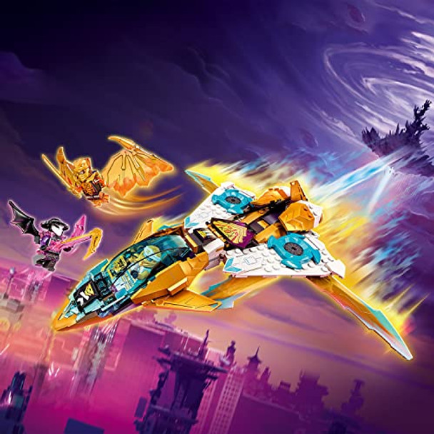 Lego Ninjago Zane'S Golden Dragon Jet, 71770 Toy Plane Set, Birthday Idea For Kids, Boys And Girls 7 Plus Years Old With Cole & Zane Minifigures