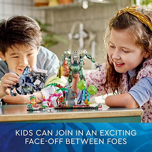 Lego Avatar Neytiri & Thanator Vs. Amp Suit Quaritch 75571 Buildable Action Toy With Animal Figure And Pandora Scene, For Kids