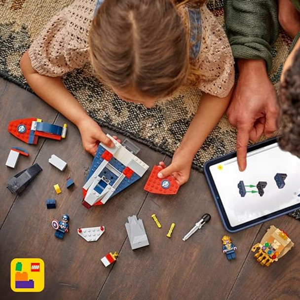 Lego Marvel Captain America Vs. Thanos Building Toy - Pretend Play Set For Boys & Girls, Ages 4+ - Kids Building Blocks W/ 2 Super Hero Toy Minifigures - Idea For Birthdays - 76319