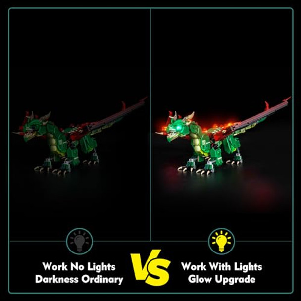 Locolee Light Kit Compatible With Lego Medieval Dragon - No Model Only Light, Led Lighting Accessories Compatible With Lego Medieval Flying Dragon 31161 Locolee Light Kit Compatible With Lego Medieval Dragon - No Model Only Light, Led Lighting Accessories Compatible With Lego Medieval Flying Dragon 31161